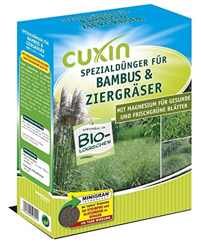 Bio Gräserdünger für ca. 30 m² bzw. 60 Pflanzen⎜Dünger für Ziergräser, Bambus und Pampasgras⎜✅+Bodenanalyse-Gutschein 3,0 Kg von Cuxin