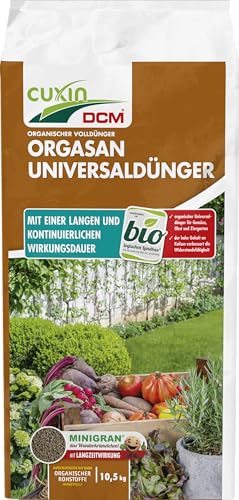 CUXIN DCM ORGASAN UNIVERSALDÜNGER - Mit MINIGRAN® TECHNOLOGY - Universaldünger - Bio Dünger - Langzeitdünger - organischer NPK-Dünger - 10,5 KG von Cuxin
