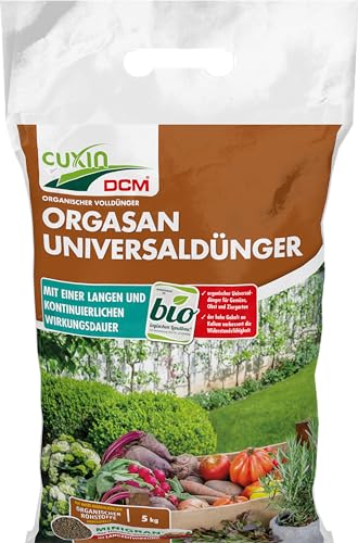 CUXIN DCM ORGASAN UNIVERSALDÜNGER - Mit MINIGRAN® TECHNOLOGY - Universaldünger - Bio Dünger - Langzeitdünger - organischer NPK-Dünger - 5 KG von Cuxin