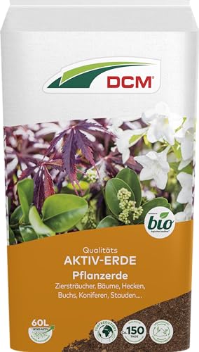 DCM AKTIV-Erde Pflanzerde für Ziersträucher, Bäume & Stauden - Bio-Spezialerde mit organischem Dünger- 60L von Cuxin