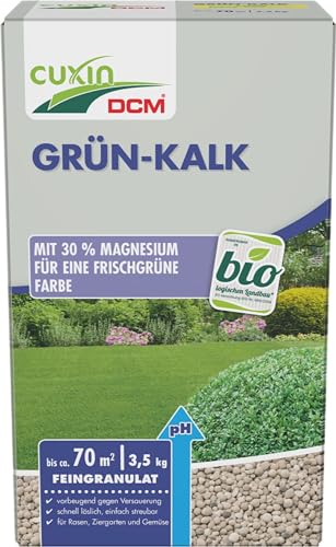 DCM Grün Kalk - Rasenkalk - Magnesiumkalk - Kalkdünger - Kalkstickstoff Dünger - 3,5 KG für 70qm von Cuxin
