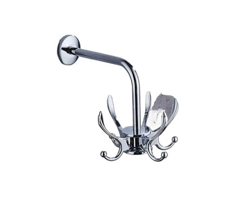 CvbGNJm Kleiderbügel, Türhänger, Wandhaken, in Kleiderhaken aus Metall for Aufhängen von Handtüchern, Hüten, Taschen, Schlüsselhaltern, Organizer-Rack an der Wand for Eingangsbereich(Silver) von CvbGNJm
