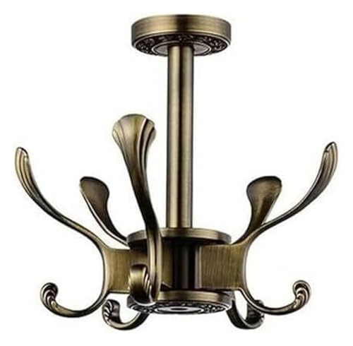CvbGNJm Kleiderbügel, Türhänger, Wandhaken, moderne drehbare Kleiderhaken, for Einschrauben, Schlüsselhalter, Organizer-Rack mit robustem Metallwasser for Aufhängen unter dem(Bronze) von CvbGNJm