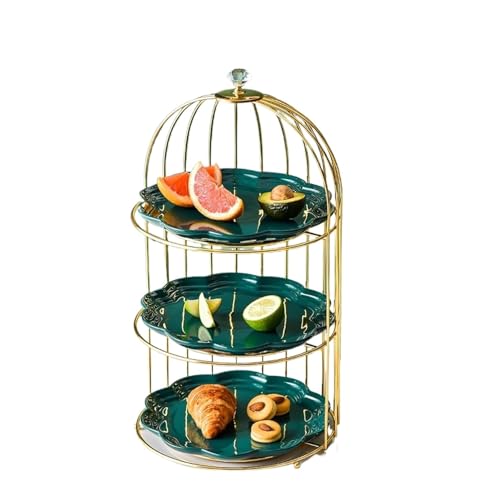 CvbGNJm Tortenständer, Cupcake-Mehrschicht-Tortenständer, mehrfarbiger, Keramikplatte, abnehmbar for Hochzeitsbankett, Geburtstagsfeier, Cupcake-Ständerplatte(34 * 26cm) von CvbGNJm