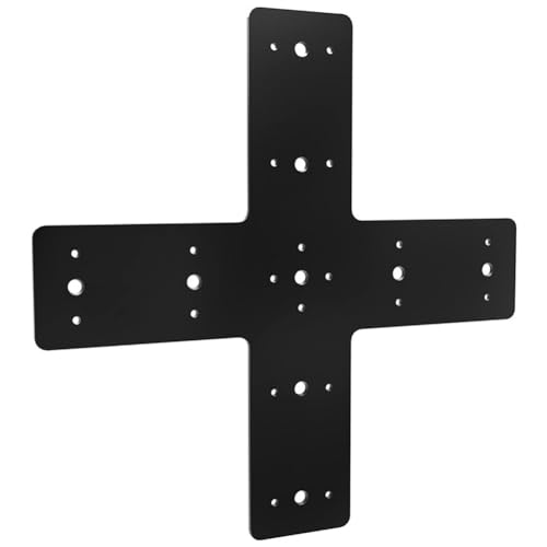 Cvoepobey 1 Stück Holzverbindungsplatte, Schwere Pulverbeschichtete Verstärkungsplatte Aus Metall für die Von Pergolen, X-Truss-Verbindungen von Cvoepobey