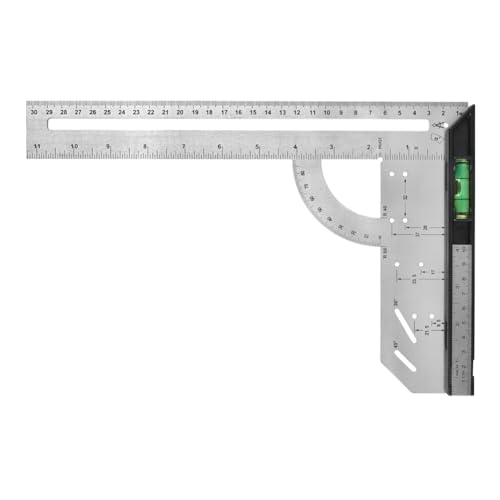 Cvoepobey 12-Kombinationswinkel, /Metrisches Metall-Kombinationswinkel, Präzises Holzbearbeitungsmaß, Einfach zu Verwenden von Cvoepobey