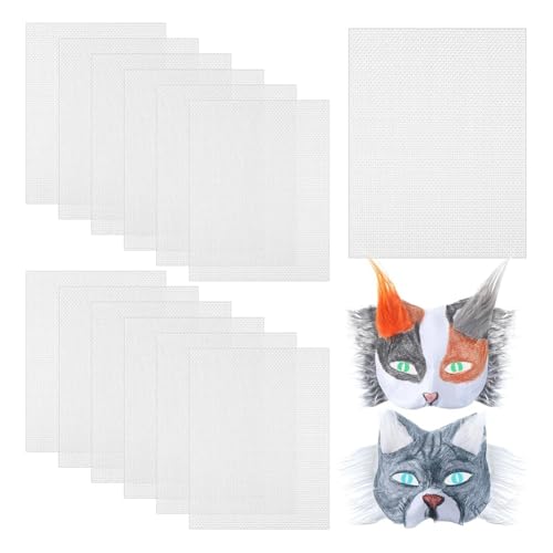 Cvoepobey 12-Teiliges Augennetz-DIY-Maskenmaterial-Set, Kunststoff-Augennetzblätter für DIY-Bastelarbeiten, zum Herstellen Von Trennwänden, Maskenzubehör-Set, Cvoepobey 12-Teiliges Augennetz-DIY-Maskenmaterial-Set, Kunststoff-Augennetzblätter für DIY-Bastelarbeiten, zum Herstellen Von Trennwänden, Maskenzubehör-Set, von Cvoepobey