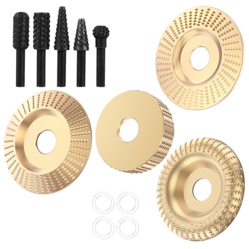 Cvoepobey 13-Teiliges Holzschnitzscheiben-Set, Buchsen, Winkelschleifer, Holzschleifscheibe, Fräser, Raspel, Polieren, Rotationswerkzeug-Zubehör Cvoepobey 13-Teiliges Holzschnitzscheiben-Set, Buchsen, Winkelschleifer, Holzschleifscheibe, Fräser, Raspel, Polieren, Rotationswerkzeug-Zubehör von Cvoepobey
