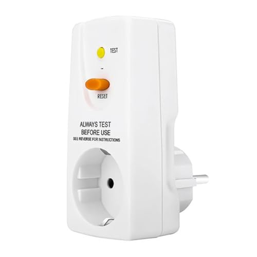 Cvoepobey 16A Gfci-Auslaufschutzstecker RCD-Steckdose Leistungsschalter für Den Heimgebrauch Sicherheitsstecker für Persönlichen Schutz EU-Stecker von Cvoepobey