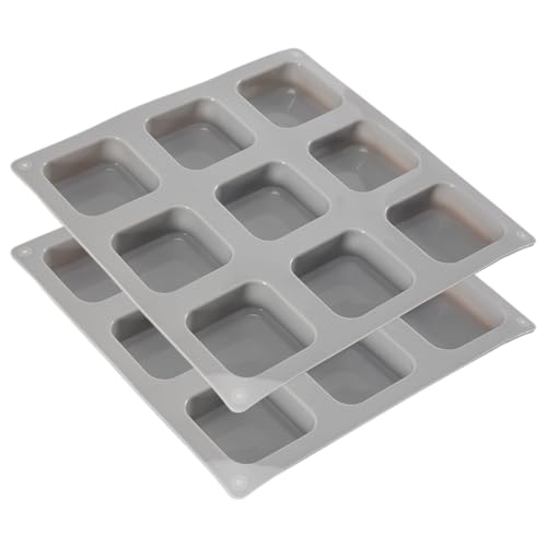 Cvoepobey 2 Paket Silikon Seifen Formen 9 Hohl RäUme Quadratische Seifen Form DIY Handgefertigte Silikon Form für die Seifen Herstellung von Cvoepobey
