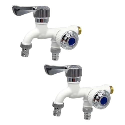 Cvoepobey 2 STK 2-Wege-Wasserhahn-Verteiler, Gartenschlauch-Verteiler, Wasserhahn-Verteiler, Doppelhahn für Den Außenbereich, Cvoepobey 2 STK 2-Wege-Wasserhahn-Verteiler, Gartenschlauch-Verteiler, Wasserhahn-Verteiler, Doppelhahn für Den Außenbereich, von Cvoepobey