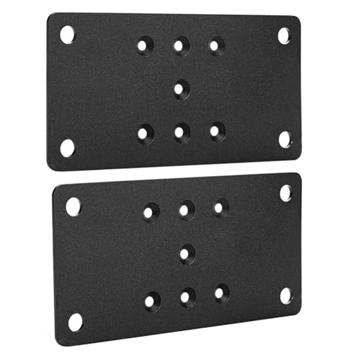 Cvoepobey 2-Teilige Schwere Patio-Säulenfußplatte, Zaunsäulenfußplatte, Schwarze Metallankerplatte, Patio-Säulenfuß-Verbinder von Cvoepobey