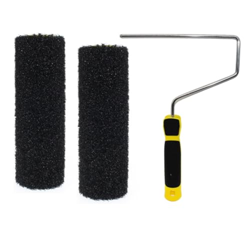 Cvoepobey 2pcs 9 "Trockenbauverbindungsrollenabdeckung mit 1 Stcs Farbrahmen Trockenbautexturbürste, Schlammrolle für zum Abdecken Von Wand- und Deckenflächen von Cvoepobey