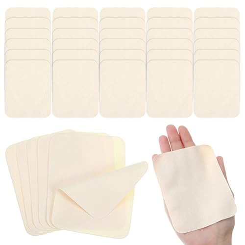 Cvoepobey 30 Stück Chamois Töpferwerkzeuge Leder Chamois Tuch 3,9x3,1 Vorgefertigt zum Glätten Des Topfrands Chamois Ton Weiches Tuch von Cvoepobey