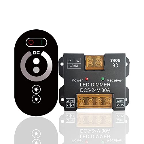 Cvoepobey 30A Touch Dc12V Dc24V Einfarbiger Controller Touch Controller Kit 30A Touch Controller LED-Dimmer für LED-Leuchten von Cvoepobey