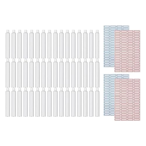 Cvoepobey 48 Leere Aluminium-Farbtuben 20 Ml zum Aufbewahren Von Restfarbe - Acryl, Öl, Aquarell-, Gouache-Farben. mit 4 Blatt Etiketten, Einfach zu Verwenden. von Cvoepobey