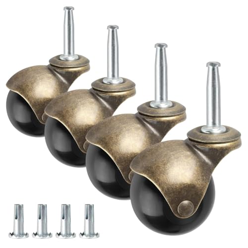 Cvoepobey 4pack 2 Ball Casters Stiel Caster Ball Castors Rad für Möbel, Sofa, Holzstuhl, Schrank von Cvoepobey