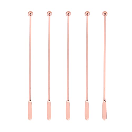 Cvoepobey 5 Stücke Edelstahl Rührer Getränke Rührer Rühren Cocktail Swizzle Stick Rose Gold Gerade Bar, 19 Cm Cvoepobey 5 Stücke Edelstahl Rührer Getränke Rührer Rühren Cocktail Swizzle Stick Rose Gold Gerade Bar, 19 Cm von Cvoepobey