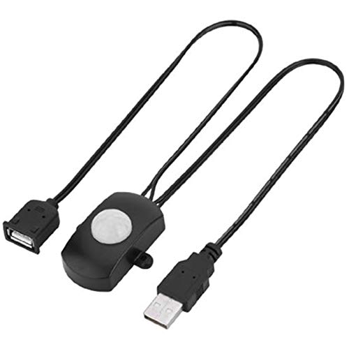 Cvoepobey 5A DC5-24V Mini-USB-PIR-Infrarot-Bewegungssensor-Detektor Automatischer Schalter für Intelligente LED-Lichtstreifenerkennung (Schwarz) von Cvoepobey