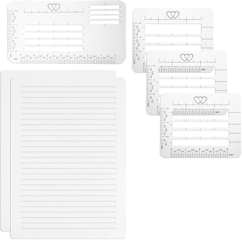 Cvoepobey 6-Teilige Schablonenvorlage mit Geraden für das Journaling, Schablonen für das Journaling, Abstandslinien-Schriftführung, Planer-Schablonen von Cvoepobey