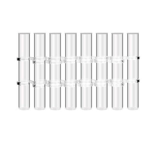 Cvoepobey 8 Stück Blumenvase mit Scharnier, Reagenzglas Aus Klarem Glas, Hängender Blumenhalter für Heimdekoration, Langlebig, Einfach zu Bedienen, S von Cvoepobey