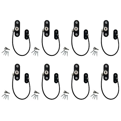 Cvoepobey 8 Stück Kinderschutz-Fensterbegrenzer, Verstellbare Fenstersicherung, Kindersicherung, Absturzsicherung, Sicherheitsschlösser A Cvoepobey 8 Stück Kinderschutz-Fensterbegrenzer, Verstellbare Fenstersicherung, Kindersicherung, Absturzsicherung, Sicherheitsschlösser A von Cvoepobey