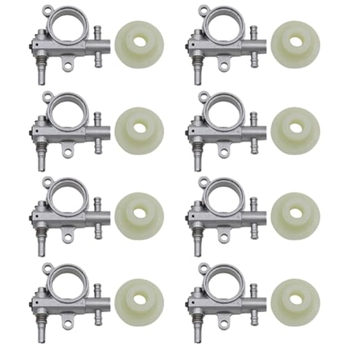Cvoepobey 8er-Set 2500/3800 Kettensägen-Ersatzteile Kettensägen-Ölpumpe mit Schneckengetriebe Passend für 25CC/38CC von Cvoepobey