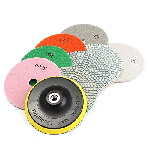Cvoepobey 9 Teile/Satz 5 Diamant Polier Scheibe Set Marmor Beton Fliesen Nass Trocken für Beton Marmor Fliesen von Cvoepobey