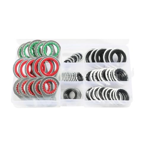 Cvoepobey A/C-Ring-Kit, Autozubehördichtung, O-Ring-Sortiment-Kit, AC-O-Ring-Kit, 60-Teiliges AC-Dichtungskit, A/C-Kompressor-Dichtungskit Cvoepobey A/C-Ring-Kit, Autozubehördichtung, O-Ring-Sortiment-Kit, AC-O-Ring-Kit, 60-Teiliges AC-Dichtungskit, A/C-Kompressor-Dichtungskit von Cvoepobey