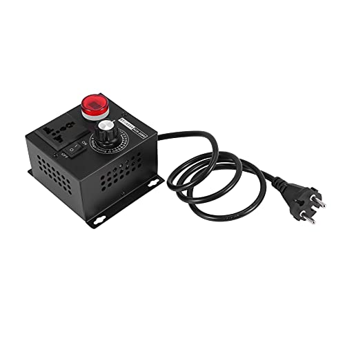 Cvoepobey Ac220V 4000W Scr Elektronischer Spannungsregler Temperatur Motor LüFter Drehzahlregler Dimmer Elektrowerkzeug Einstellbar, Eu-Stecker von Cvoepobey