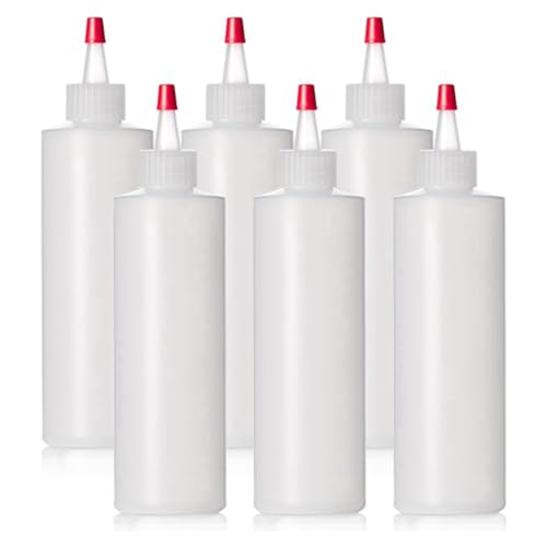 Cvoepobey Gewürzflaschen Aus Kunststoff mit Yorker-Verschluss, Frei, Spenderflaschen, 6er-Pack von Cvoepobey