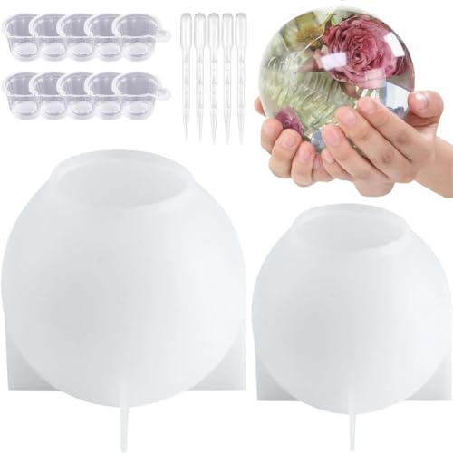 Cvoepobey Große -Harzform, Nahtloser Globus, Epoxidharz-Gussform für DIY-Kunsthandwerk, Blumen, 2 Stück Cvoepobey Große -Harzform, Nahtloser Globus, Epoxidharz-Gussform für DIY-Kunsthandwerk, Blumen, 2 Stück von Cvoepobey