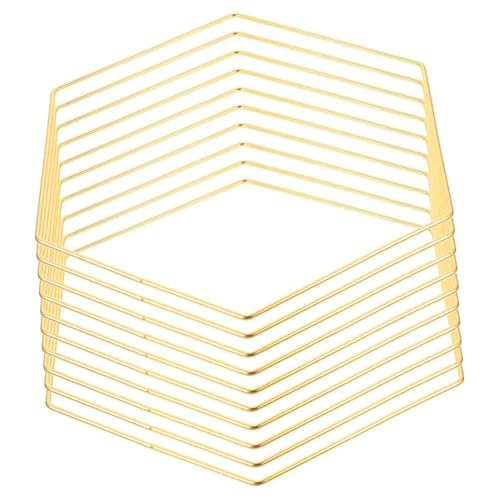 Cvoepobey Hexagonal 10pcs Rahmen Goldener Hochzeitskranz Lieferungen Herzstück Cvoepobey Hexagonal 10pcs Rahmen Goldener Hochzeitskranz Lieferungen Herzstück von Cvoepobey