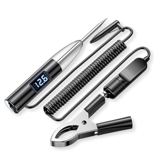 Cvoepobey LED-Lichttester, 2–30 V, Digitale Anzeige, Sicherungstester, Stromkreistester mit Polaritätsanzeige, Auto-Reparatur-Diagnosetool. von Cvoepobey