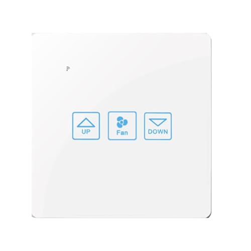 Cvoepobey Lüftergeschwindigkeitsregelung, Berührungsschalter, WLAN, Smart Deluxe, Kristall-Panel-Schalter, Tuay-App-Fernbedienung, 90 V 250 V, EU-UK-Schalter (C) von Cvoepobey