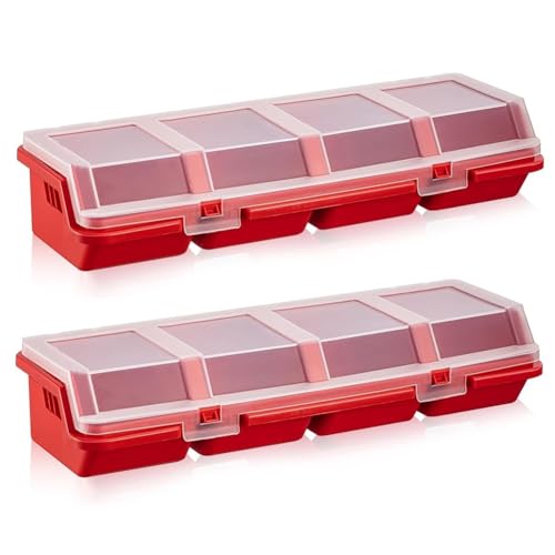 Cvoepobey Mini-Schraubenteilebox Aufbewahrungskoffer Recyclingmaterial 400,0 G Rot von Cvoepobey