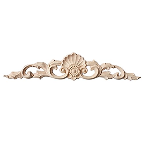 Cvoepobey Neue 1 StüCke Gummi Geschnitzte Ecke Onlay Applique MöBel Wohnkultur (30 x 7 cm) von Cvoepobey