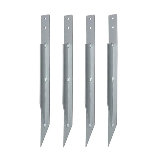 Cvoepobey Packung mit 4 Zaunpfosten-Reparatur-Upgrade-Zaunpfosten-Bodenspießen Zur Reparatur Geneigter/Zerbrochener Holzzaunpfosten von Cvoepobey