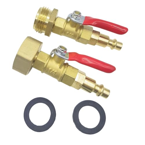 Cvoepobey RV Winterize Blowout Adapter Kit Sprinkler Wintering Blowout Adapter Set Kit für 1/4-Quick-Connect-Stecker und 3/4-GHT-Gartenschlauch. von Cvoepobey