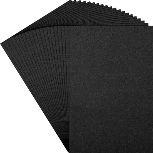 Cvoepobey Stick- und Bastelschaum Eva-Schaumstoffplatten 3D-Puff-Stickschaum Stick- und Bastelschaumplatten für Handnähen in Schwarz. von Cvoepobey