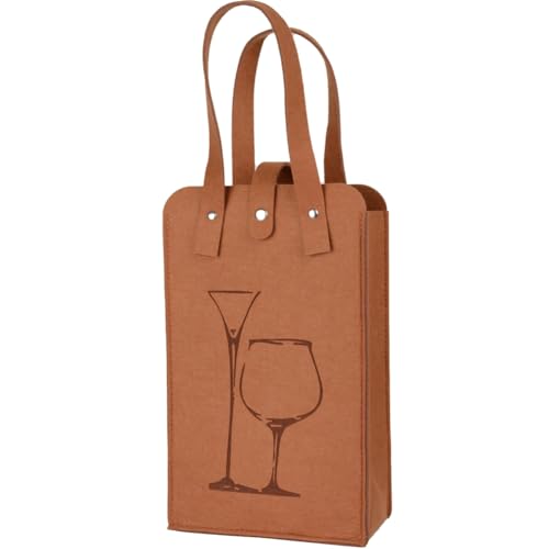 Cvoepobey Tragbare Doppellagige Tragetasche Aus Filz für Flaschen, Isolierte Weinkühltasche, Weintasche für Weinliebhaber von Cvoepobey