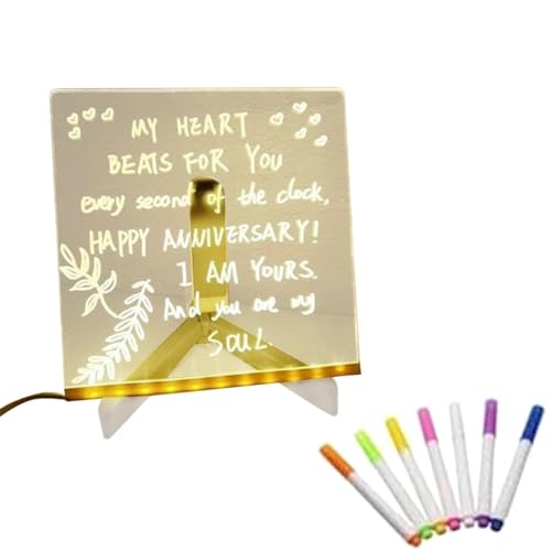 Cvoepobey Trocken Abwischbare Acryltafel mit, Trocken Abwischbarer Tafel, Leuchtende Nachrichtenmarkierungstafel Aus Acryl Cvoepobey Trocken Abwischbare Acryltafel mit, Trocken Abwischbarer Tafel, Leuchtende Nachrichtenmarkierungstafel Aus Acryl von Cvoepobey
