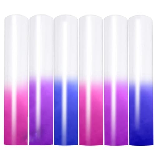 Cvoepobey UV-Farbwechsel-Puff-Vinyl-Wärmeübertragung, 3D-Schaum-Wärmeübertragungs-Vinyl – 6 Blatt Farbwechsel-Puff-Vinyl, 30,5 X 25,4 Cm, Langlebig, Gut Verarbeitet von Cvoepobey
