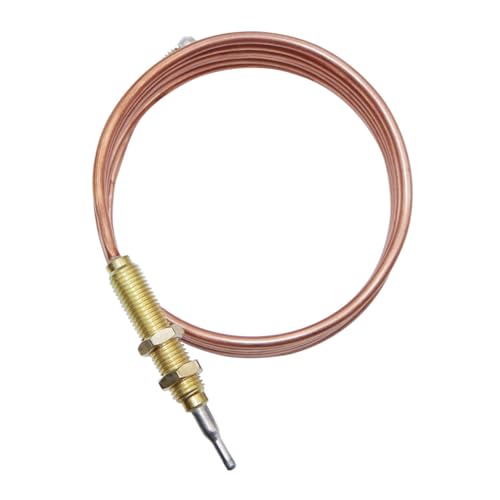 Cvoepobey Universelles Gas-Thermoelement, Länge für Den Einsatz auf Grills oder Feuerstellen, Gaswarmwasserbereitern, M8x1 Endmutter und Kopfspitze, 150 Cm, Einfache Installation von Cvoepobey