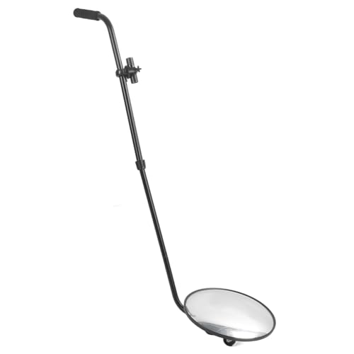 Cvoepobey Unterwagen-Inspektionsspiegel, Vergrößerungsspiegel für die Fahrzeuginspektion, Sicherheitsspiegel, Wasserdicht, Faltbar, Verstellbarer, Schwarz, 1 Stück von Cvoepobey