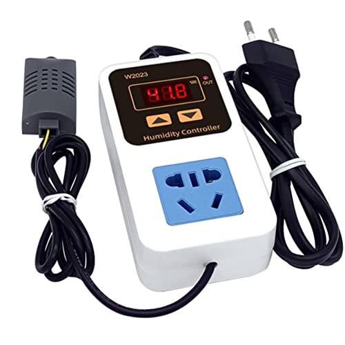 Cvoepobey W2023 Intelligenter Digitaler Feuchtigkeitsregler Wandmontierter Feuchtigkeitsregler Luftbefeuchter Befeuchtung und Entfeuchtung Intelligente Feuchtigkeitsregelung EU-Stecker von Cvoepobey