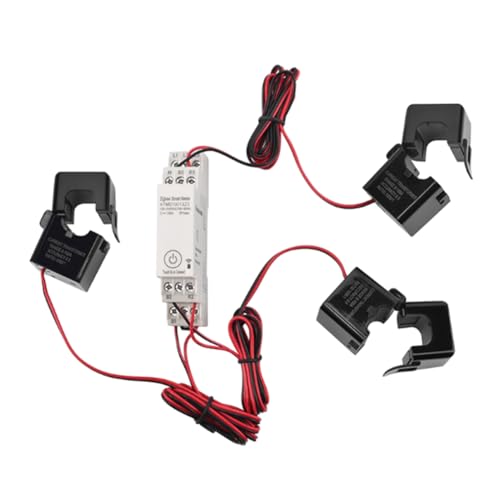 Cvoepobey Zigbee Dreiphasen-Energiezähler 100-240 V Mobile App Fernbedienung Haushalts-Multifunktions-Schienen-Energiezähler von Cvoepobey