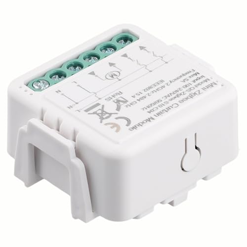 Cvoepobey Zigbee-Schalter, Lichtvorhang-Dimmer, Smart-Mini-, C04-Steuerung, Leistungsschalter, Vorhangschalter-, Zero Fire Smart Switch von Cvoepobey