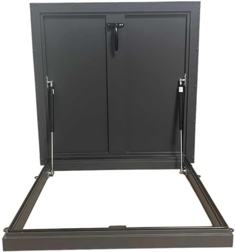 CwccLSH Dachluken Diebstahlsichere Dachlukentür, Metallabdeckung for Dachbodentreppenausstieg, regendichte Dachfensterabdeckung(100 * 100cm) von CwccLSH