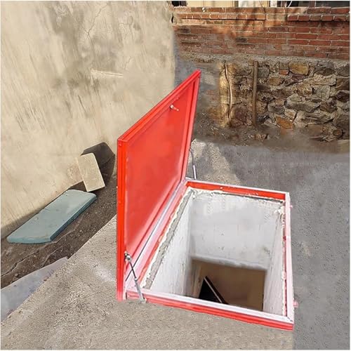 CwccLSH Dachluken Kellerausgangsabdeckung, Dachfensterabdeckung, Mit 2 Gasdruckfedern, Externe Dachlukenabdeckung for Schutz Gegen Wind Und Regen(100 * 100cm) von CwccLSH